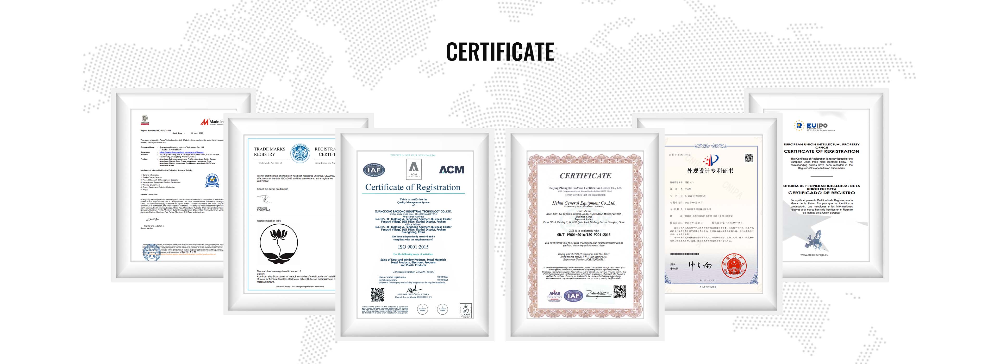 Brilliance Production Certifications